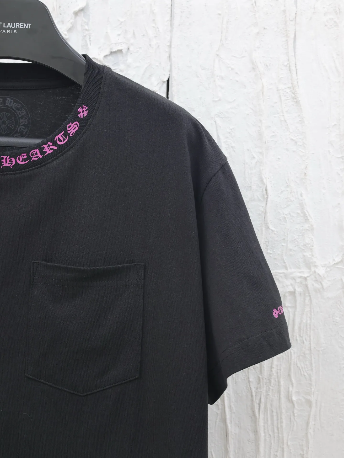 🅿️280 Chrome Hearts*/Chrome Hearts 25 new style Sanskrit letter printed short-sleeved T-shirt with collar Size: S/M/L